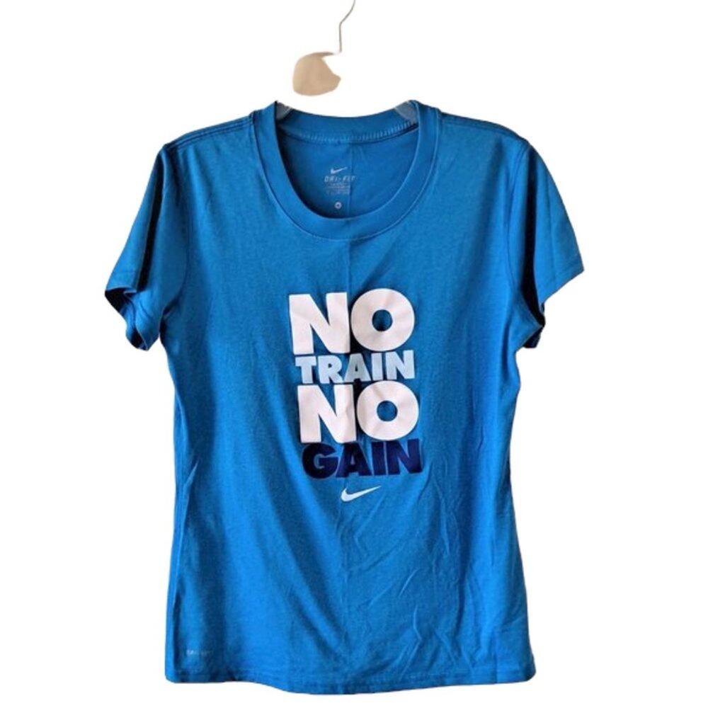 Nike Dri Fit No Train No Gain Polyester Active / Athletic T-shirt - Size M